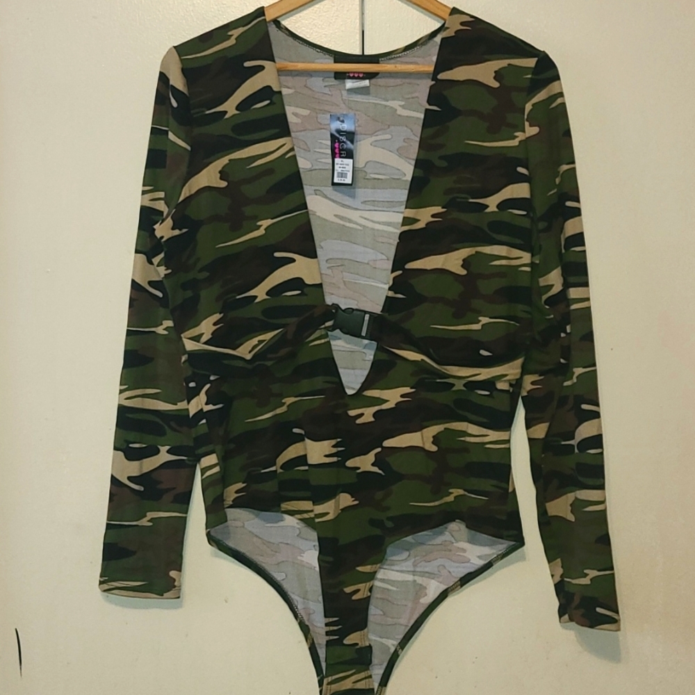 Army print Bodysuit